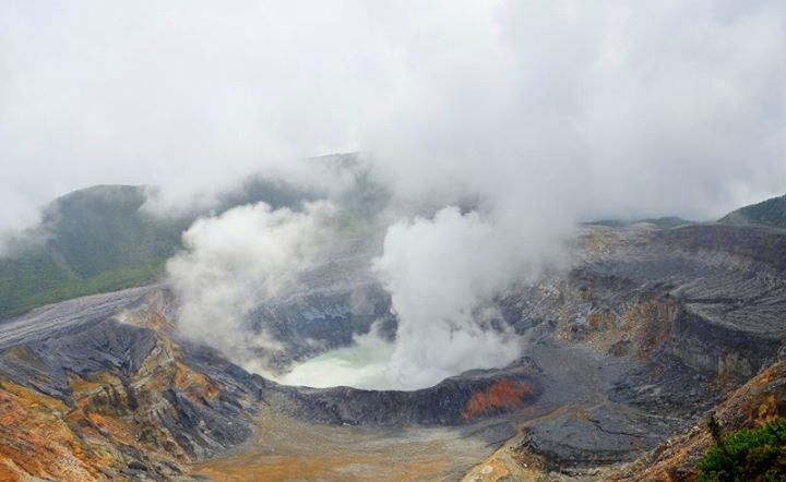 crater of Poas Volcano. 